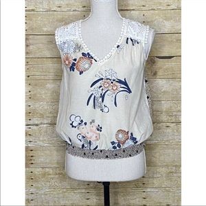 Anthropologie Boho Leifnotes Sleeveless Top